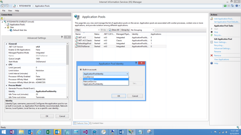 Figure11 IIS settings